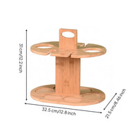 Bamboo Bottle and Glass Rack Finish Hanging Grape Rack Elegant Drink Storage