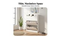 1 Footwear Organizer Space-saving Shoe Storage Cabinet Large Capacity Flip-down Drawers Stable Construction Suitable for Apartment Dwellers Homeowners Hallway Behind the Door