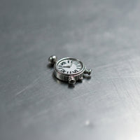 5 Pieces Dollhouse Clock Miniature Mini Clock with Roman Numerals Silver-Tone Ornament for Hobbyists, Collectors