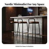 Low-Rear High Stool Modern Minimalist Design Bar Chair With Rear Rest Sturdy Construction for Homeowners