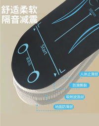 Ab Wheel Mat Shock-Absorbing Non-Slip Yoga Mat for Home Fitness