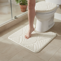 Super Soft Chenille Jacquard Non-Slip Bath Mat Set Absorbent Doormat for Bathroom Entryway