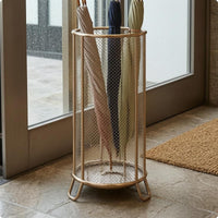 Mesh Umbrella Stand Curved Legs Umbrella Stand with Water-Collecting Tray Easy