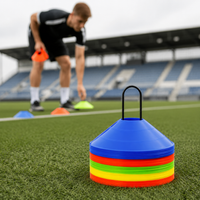 Soccer Training Marker Cones, Thickened Disc Cones with Holes, Obstacle Markers