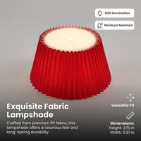 Pleated Lampshades for Ceiling Lights and Table Lamps, Vintage Cone Shape Lampshade for Living Room