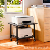 2-Tier Rolling Printer Stand with Wheels, Mobile Storage Cart
