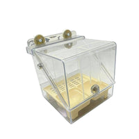 Cage Feeder Bowl Transparent Pet Feeder with Tray Transparent for Small Pets