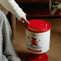 Pedestal Trash Can Wide Opening Floor-Standing Trash Can Easy to Clean