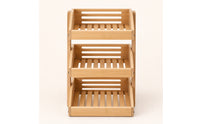 Wooden Countertop Organizer Sturdy 3-Tier Wooden Rack Multi-Use Stepped Storage Shelf for Coffee Lovers, Kitchen Counter