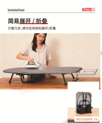 Reinforced Anti-Slip Heat-Resistant Folding Ironing Board with Storage Basket for Home Use