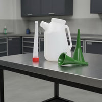Corrugated Spout Engine Oil Filling Jug Funnel Attachments Oil Measuring Jug Molded Handle Graduated Measuring Container