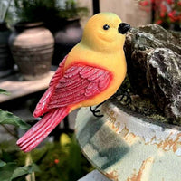 Resin Bird Statue Lifelike Design Attachable Bird Ornament Long-Lasting