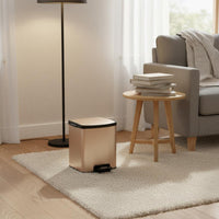 New Chinese Design Trash Can Hygienic Wood Grain Trash Can Stay-Unsealed Lid
