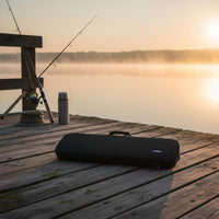 Hard Shell Fishing Rod Case Water Resistant EVA Fishing Tackle Bag for Fishermen