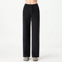 Ladies Trousers for Women with Straight Leg Design, High Waist Modal Loungewear Pants with Soft Drape Material, Comfortable Joggers for Casual Wear