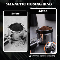 Espresso Tamper with Adjustable Distributor and Dosing Funnel Set