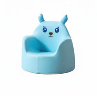 creatureShaped Mini Sofa Cartoon Design Upholstered Single-Seat Couch Sturdy Build Firm Density Foam Filling for Children