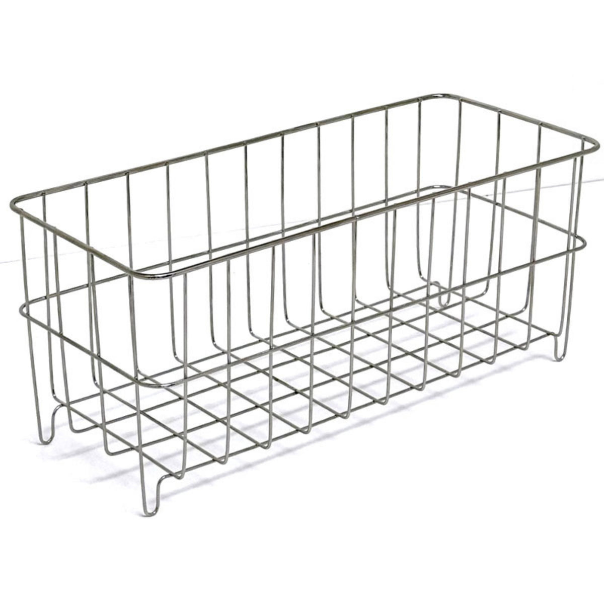 Wire Basket with Feet Rectangular Wire Storage Basket Versatile for Countertop