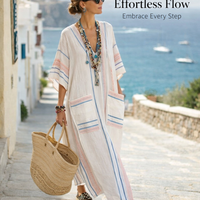 Ladies Dresses Maxi Length with V-Neck and Short Sleeves for Women UK, Dress with Printed Flared Design