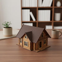 DIY Miniature House Kit Creative Gift Self-Assembly Wooden Chalet for Hobbyists