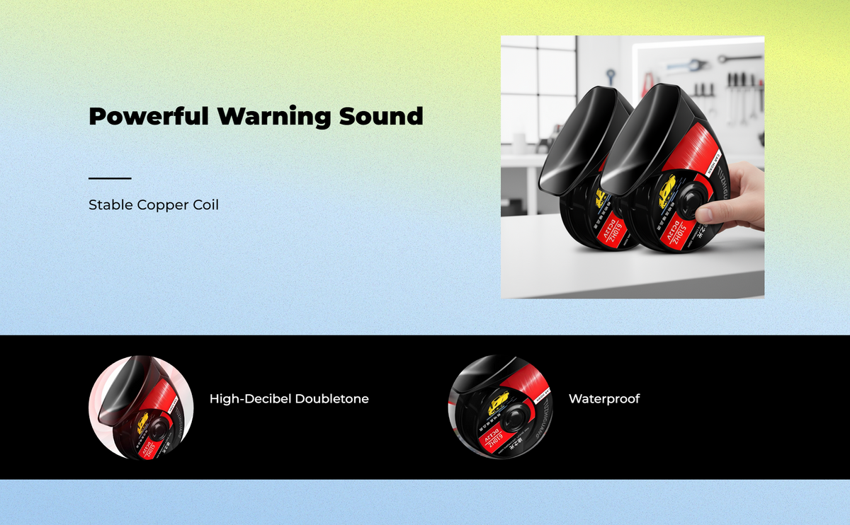 Accord waterproof dual-tone horn