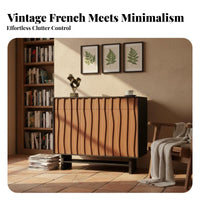 Modern Buffet Cabinet Versatile Wood Storage Credenza Sturdy Construction Modern Accent Cabinet for Homeowners, Adults, Bedroom, Kitchen, Hallway