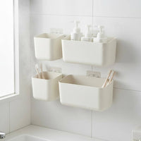 Bathroom Wall-Mounted Organizer, No-Drill Storage Rack, Toothbrush & Comb Holder