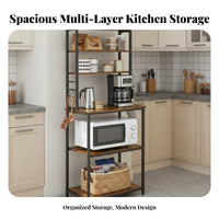 Space Saving Microwave Oven Stand Large Capacity Microwave Stand Easy Assembly Multi-Tier Kitchen Utility Shelf Sturdy Build for Homeowners, Renters, Adults, Pantry, Living Room, Office Breakroom