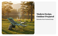 Adjustable Folding Lounger Reclining Function for Anglers