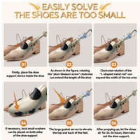 Eco-Friendly Adjustable Shoe Stretcher Made of Rice Husk Polymer Plastic, Unisex