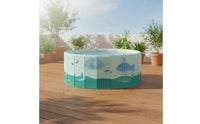 Portable Kids Pool Ocean-Themed Foldable Pool Folding Compact for Toddlers, Families, Backyard, Garden