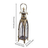 North African Candle Lantern Arched Panels Wrought Iron Lantern Classic Home Decoration