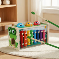 Hand-Eye Coordination Pounding Toy with Mallets Multifunction Pounding Bench Early Learning Hammering Toy with Mallets Multifunctional for Toddlers, Preschoolers, Playroom, Preschool
