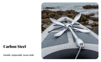 4-Prong Boat Anchor Foldable Design 4-Prong Boat Anchor Boating Equipment Strong Holding Power Portable for Fishermen, Anchoring