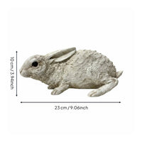 Realistic Rabbit Statue Weather Resistant Garden Rabbit Sculpture Retro Finish