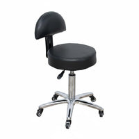 Water-Resistant Swivel Rolling Chair Chrome Metal Padded Swivel Chair Back Support Seating Sturdy