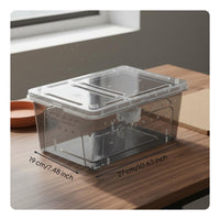 Pet Breeding Box Lid Reptile Feeding Box Stackable Small Animal Hatching Container for Temporary Housing