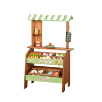 NCB Wooden Pretend Play Kitchen and Shop Set for Toddlers, Pink Dessert Shop