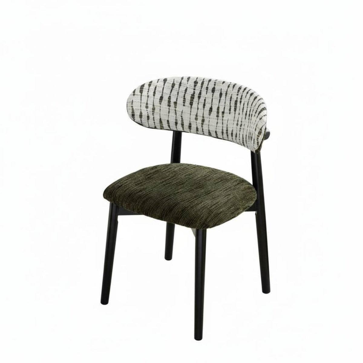 Upholstered Chair with Curved Rear Soft Upholstery Upholstered CurvedsMint Chair Comfortable Easy to Clean for Dining Room, Cafe