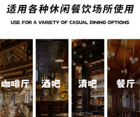 快餐店餐饮桌椅组合食堂四人餐桌烧烤店小吃店商用复古餐厅咖啡桌 【深灰纳帕皮】餐椅
