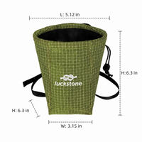 Climbing Chalk Bag, Bouldering Chalk Bag with Drawstring Closure, Abrasion Resistant Textile, 16x13x6cm for Rock Climbing