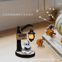 Cute Ghost Reading Lantern Halloween Decoration