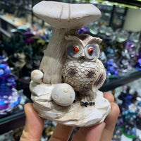 猫头鹰水晶球底座球托水晶球座玉器底托树脂工艺品批创意树脂底座