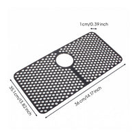 Split Sink Mat Easy to Clean Honeycomb Sink Mat Dishwasher Safe