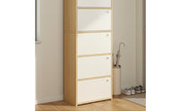 Tall Narrow Footwear Storage Unit Space Saving Entryway Shoe Storage Large Capacity Household Furniture for Hallway, Corridor, Small Areas