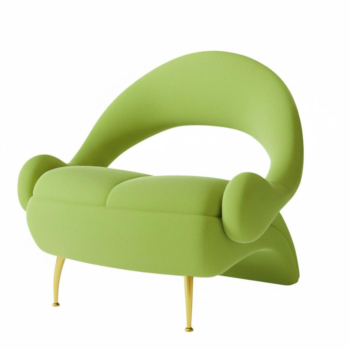 Oversized Single Sofa Light Luxury Design Shell-Shaped Armchair Modern Aesthetic Deep Seat for Apartment Dwellers