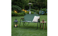 Foldable Design Double Folding Chair Comfortable Seating 2 Person Folding Camp Chair Anti-Slip Feet Folding Beach Loveseat Rust Resistant Frame for Backyard