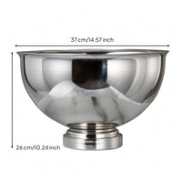 Stainless Steel Ice Container Easy to Clean Round Ice Container Large Capacity