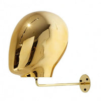 Wall-Mounted Mannequin Head Holder Reflective Wall Mounted Hairpiece Stand Metal