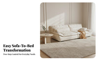 Sailboat-Shaped Sleeper French aesthetic Sofa Bed Foldable Design transformable Couch for Apartment Dwellers, Homeowners